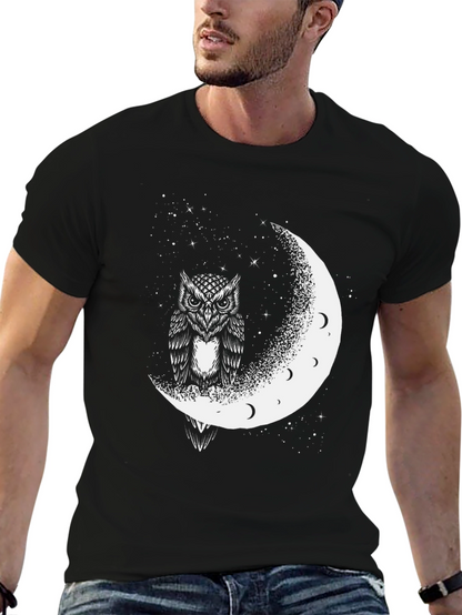 Owl Moon Black T-Shirt