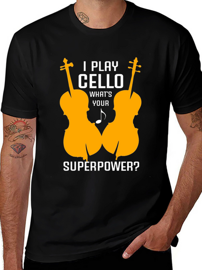 Cello Player Superpower T-Shirt - Music Lover Tee