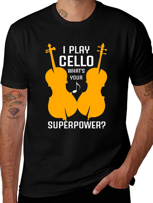Cello Player Superpower T-Shirt - Music Lover Tee