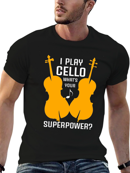 Cello Player Superpower T-Shirt - Music Lover Tee
