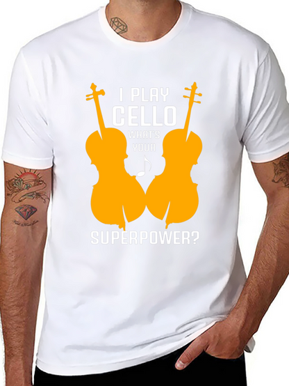 Cello Player Superpower T-Shirt - Music Lover Tee