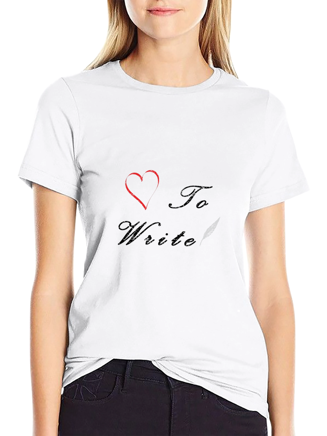 I Heart to Write T-Shirt - Stylish Graphic Tee