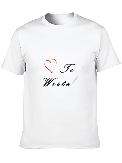 I Heart to Write T-Shirt - Stylish Graphic Tee