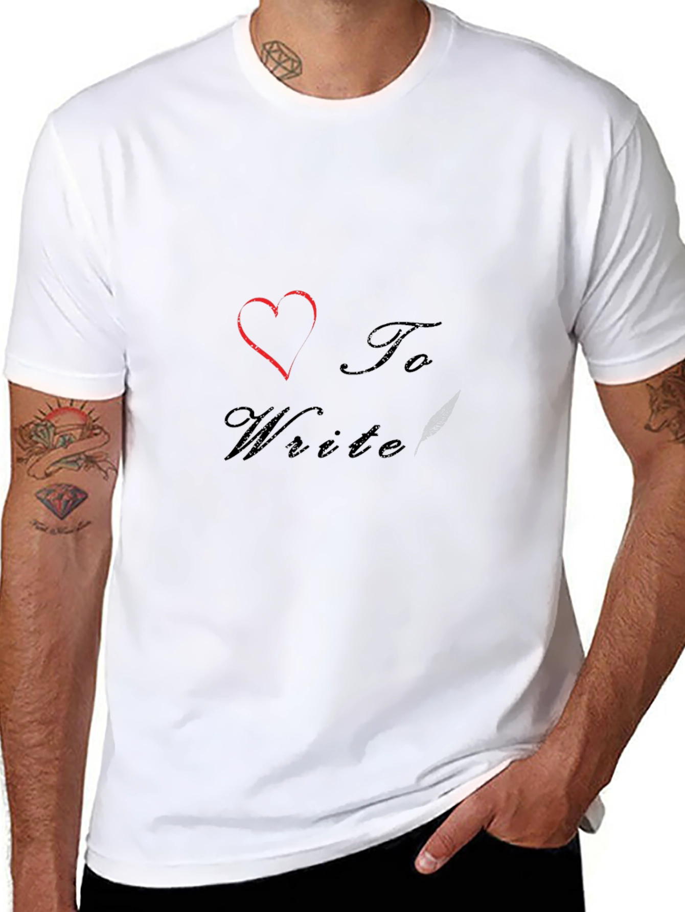 I Heart to Write T-Shirt - Stylish Graphic Tee