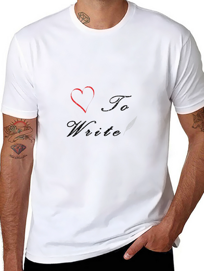 I Heart to Write T-Shirt - Stylish Graphic Tee