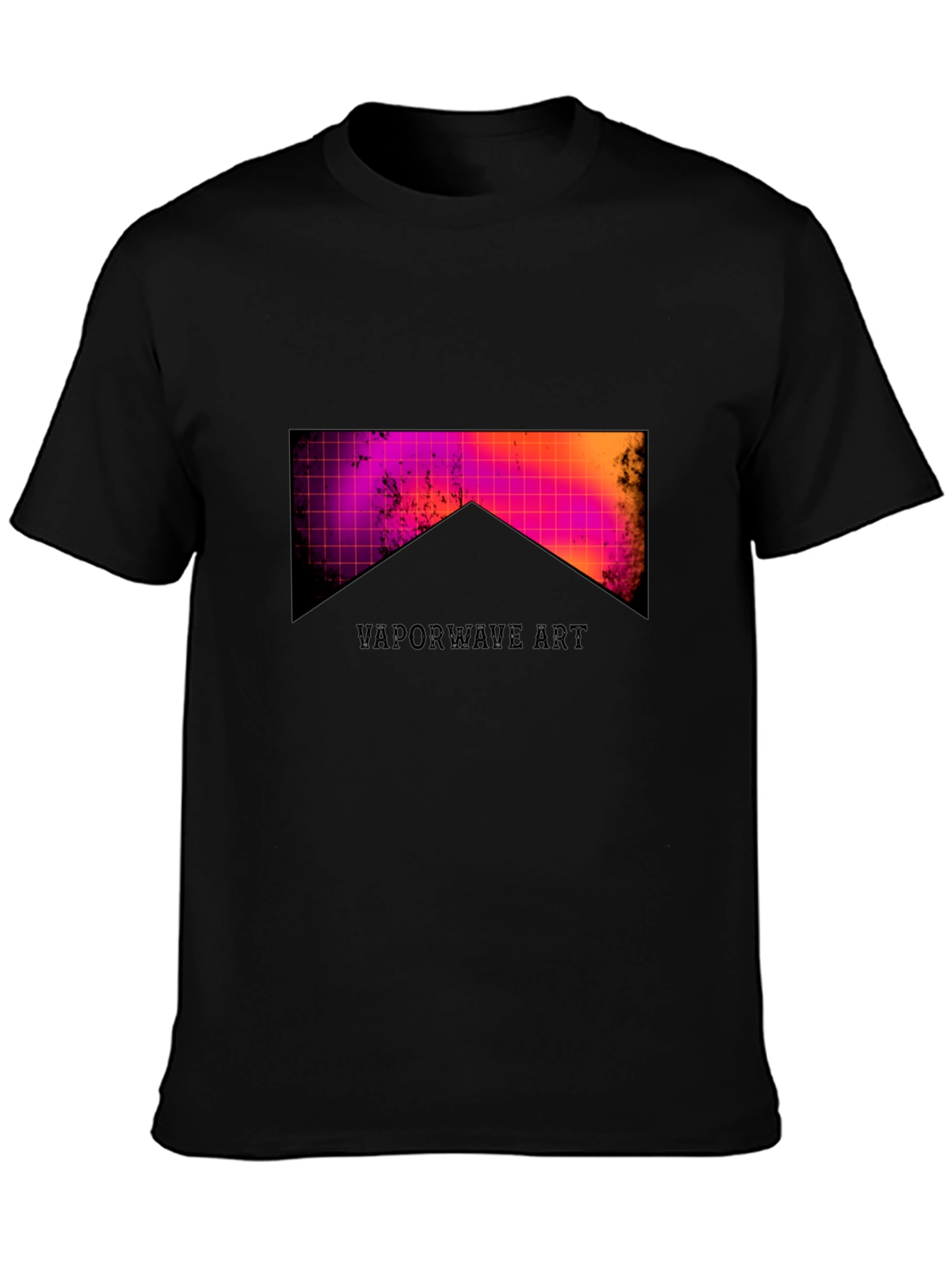 Vaporwave Art Black Tee - Retro Style