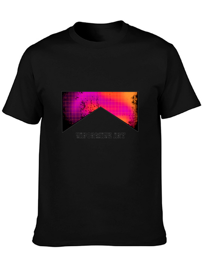 Vaporwave Art Black Tee - Retro Style