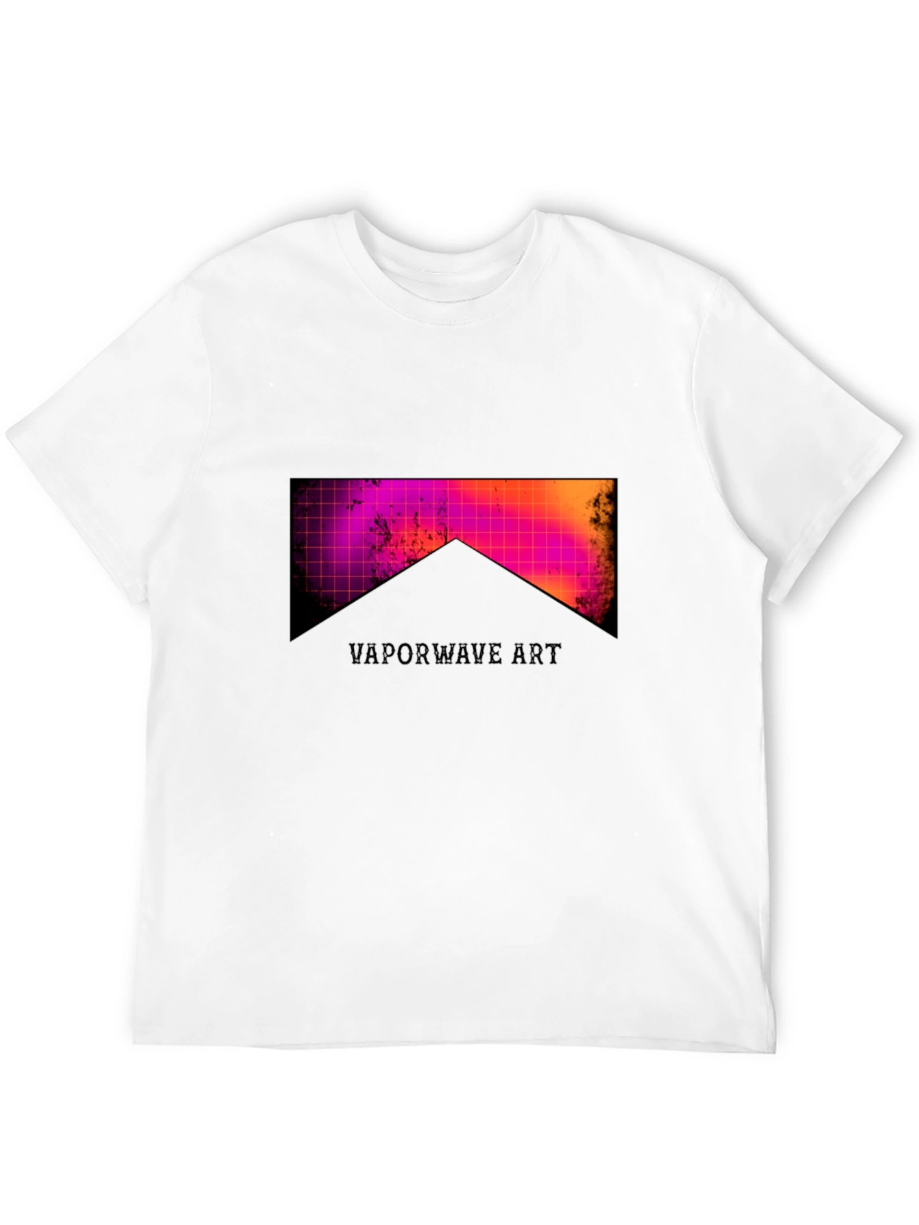 Vaporwave Art Black Tee - Retro Style