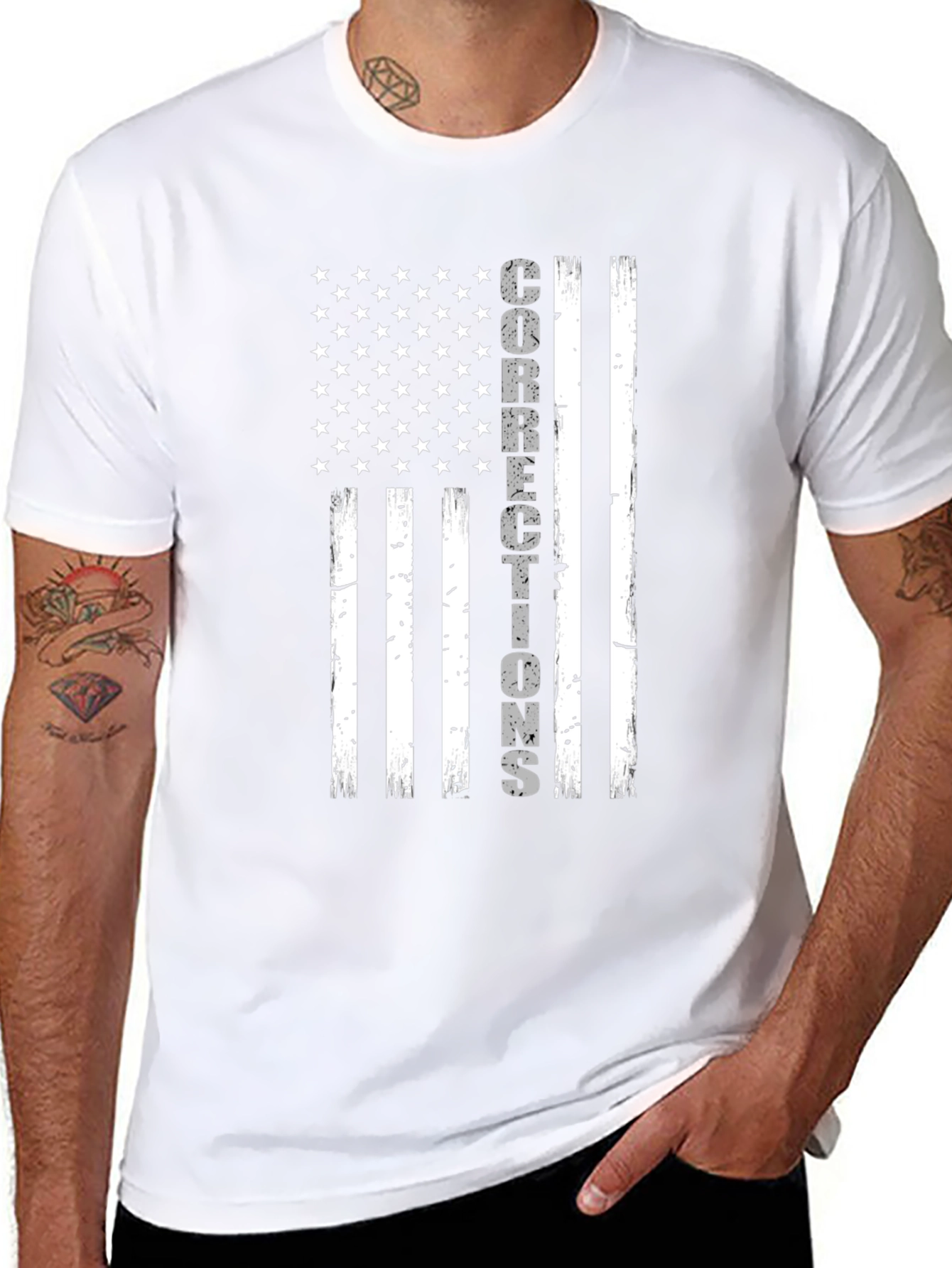 Corrections American Flag Graphic T-Shirt