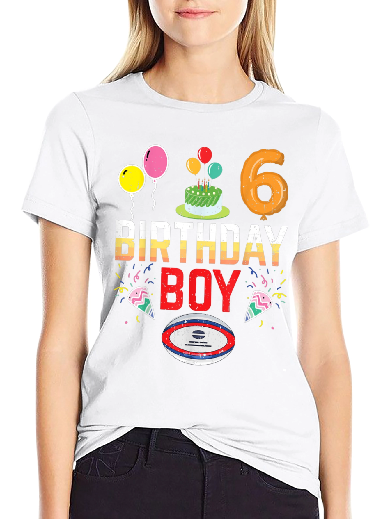 Birthday Boy Rugby T-Shirt - 6th Birthday
