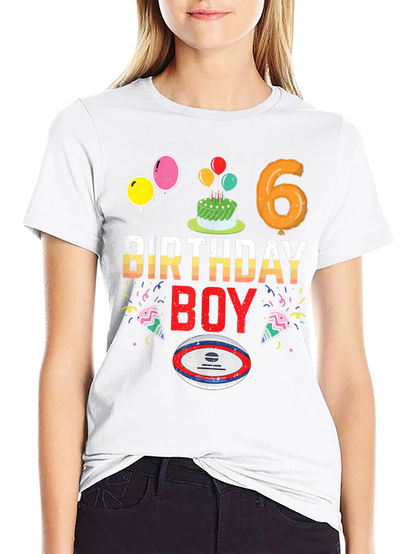 Birthday Boy Rugby T-Shirt - 6th Birthday