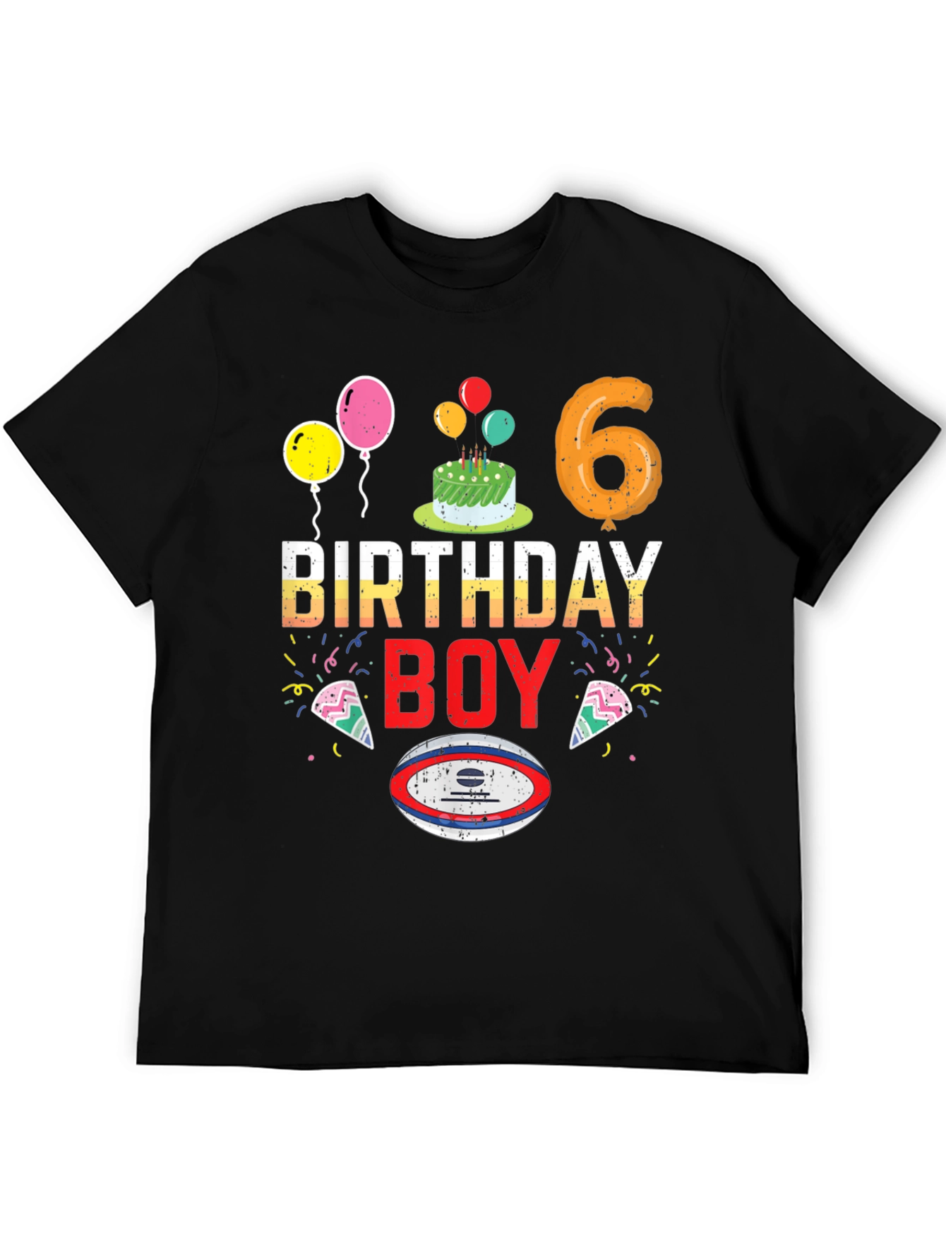Birthday Boy Rugby T-Shirt - 6th Birthday