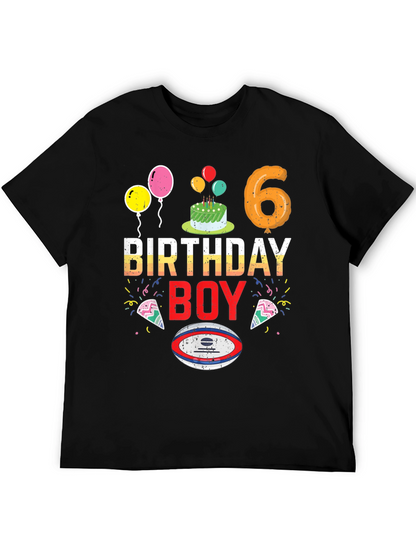 Birthday Boy Rugby T-Shirt - 6th Birthday