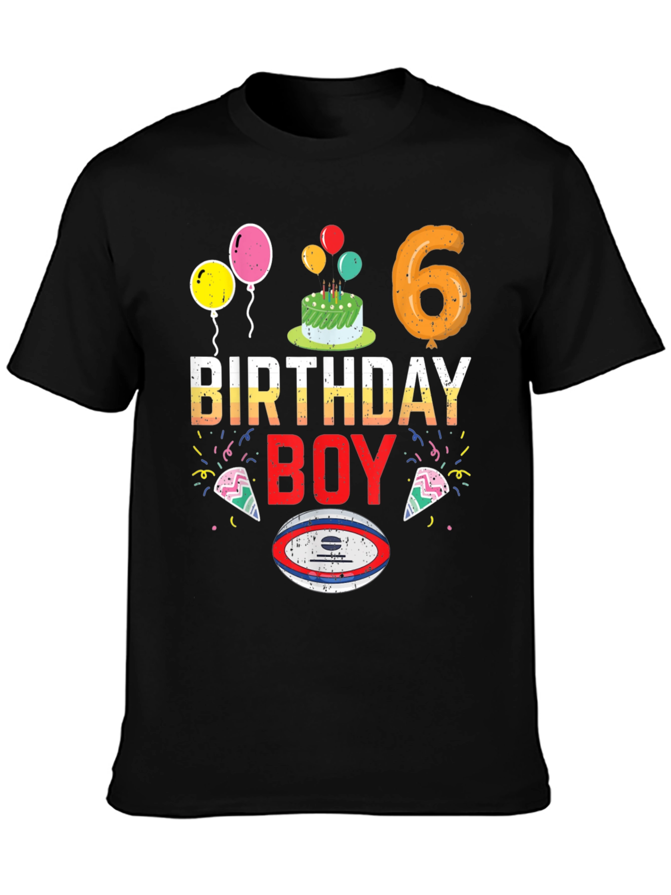 Birthday Boy Rugby T-Shirt - 6th Birthday