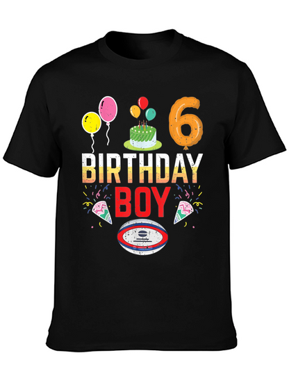 Birthday Boy Rugby T-Shirt - 6th Birthday