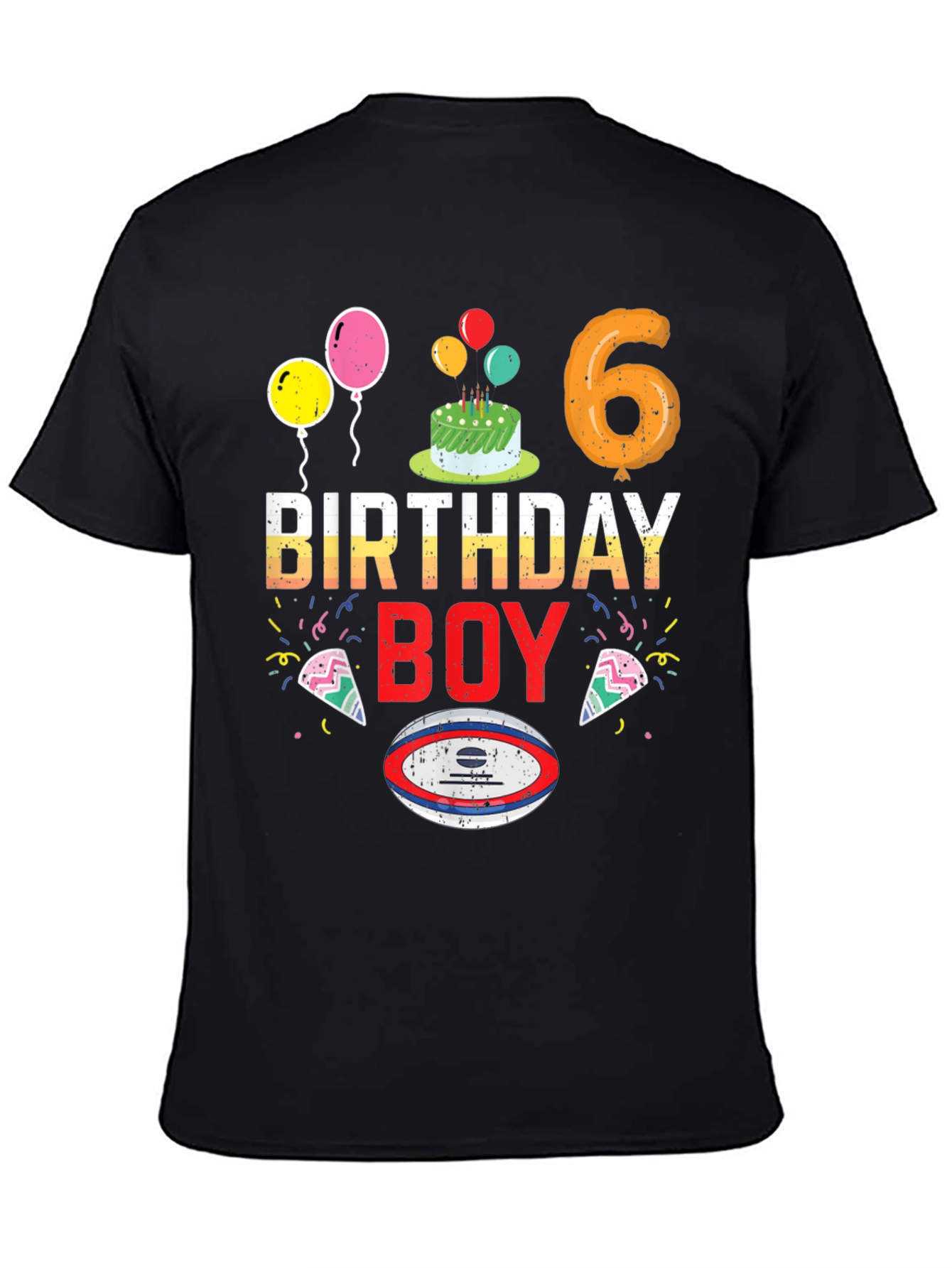 Birthday Boy Rugby T-Shirt - 6th Birthday