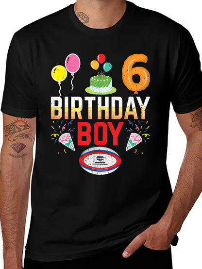 Birthday Boy Rugby T-Shirt - 6th Birthday