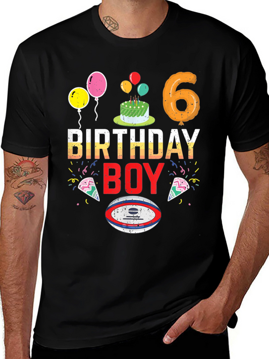 Birthday Boy Rugby T-Shirt - 6th Birthday