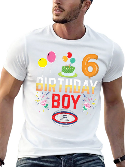 Birthday Boy Rugby T-Shirt - 6th Birthday