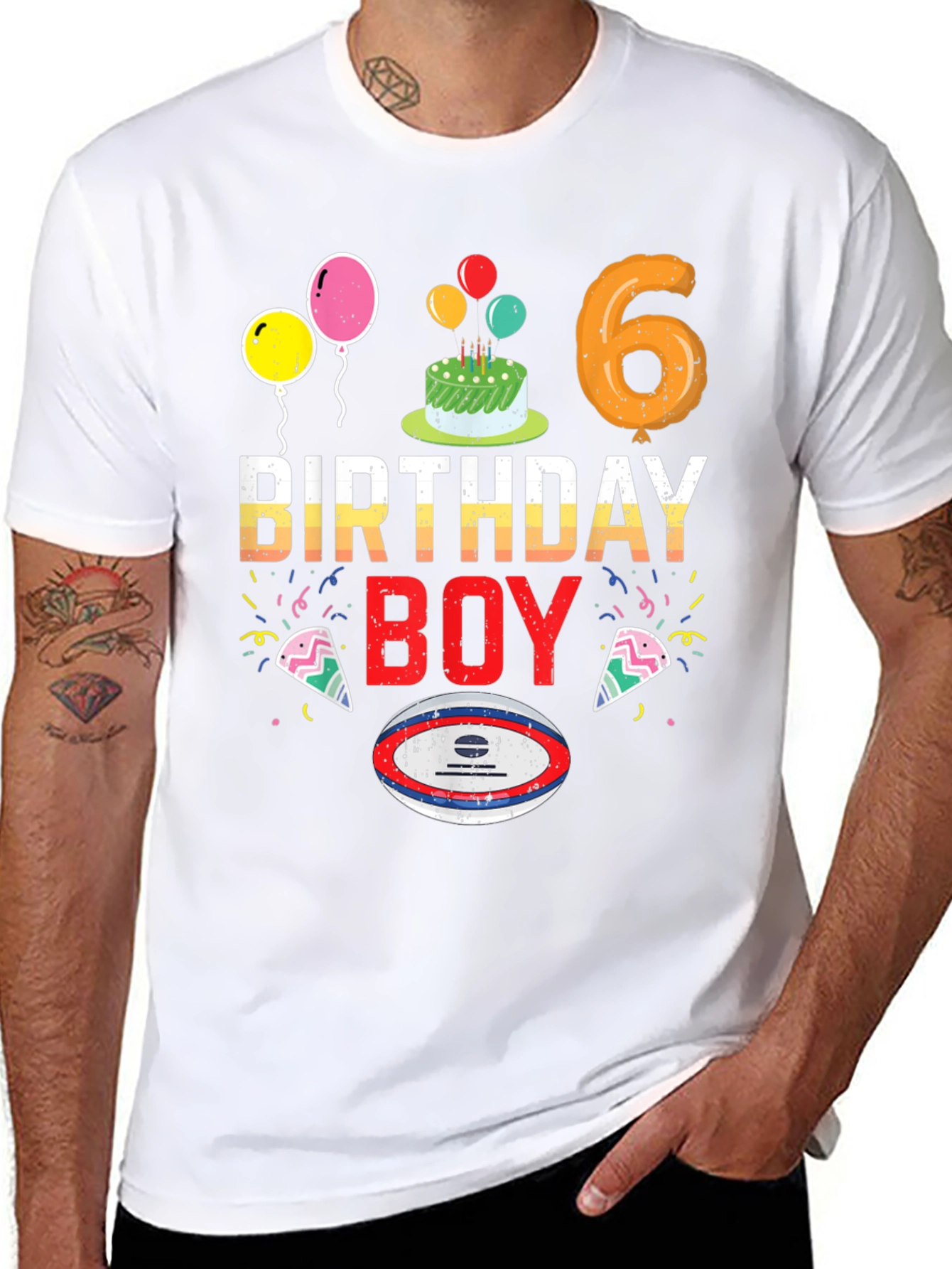 Birthday Boy Rugby T-Shirt - 6th Birthday