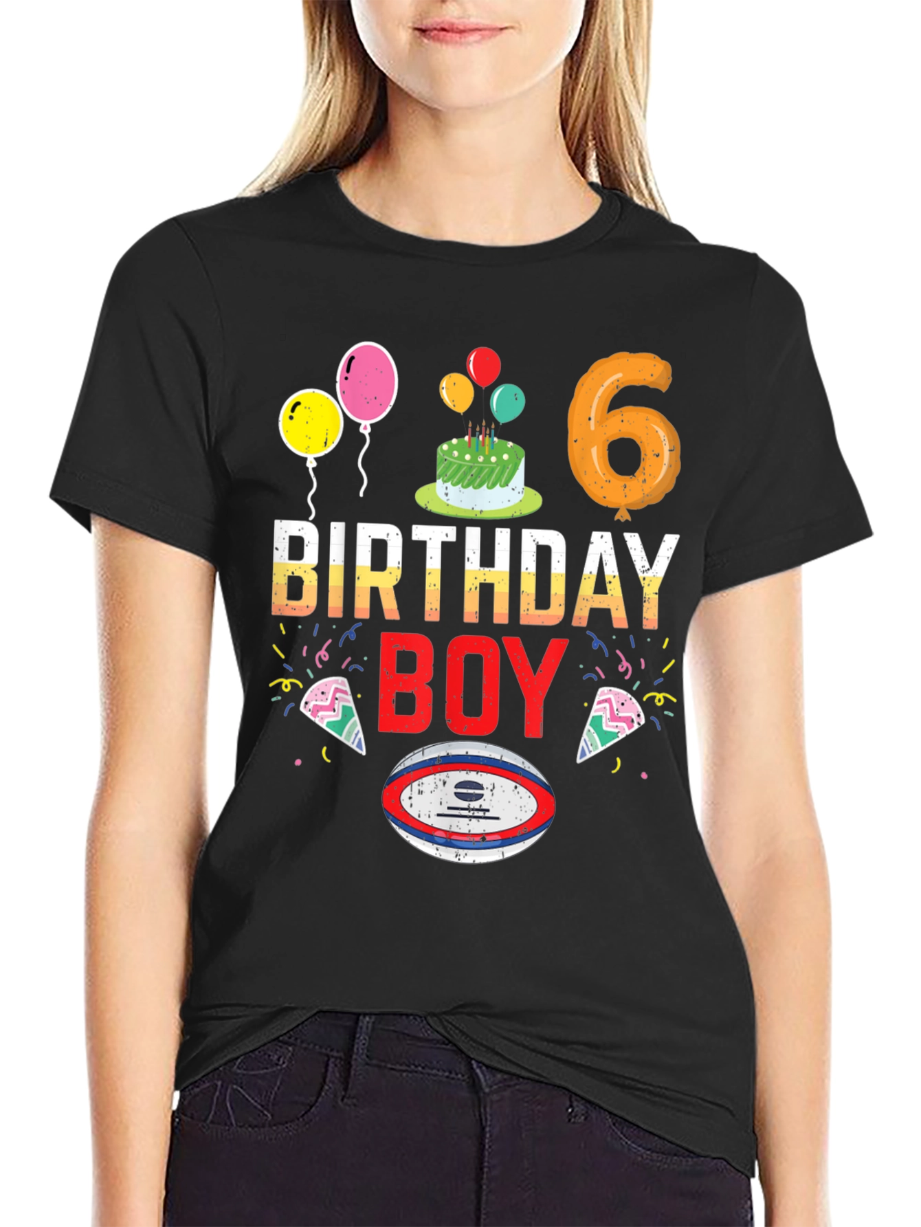 Birthday Boy Rugby T-Shirt - 6th Birthday