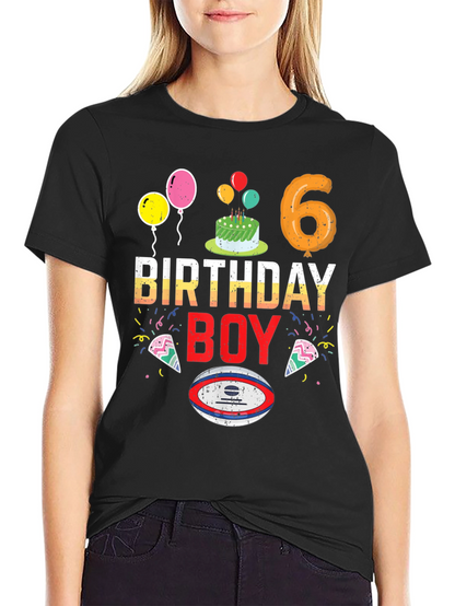 Birthday Boy Rugby T-Shirt - 6th Birthday