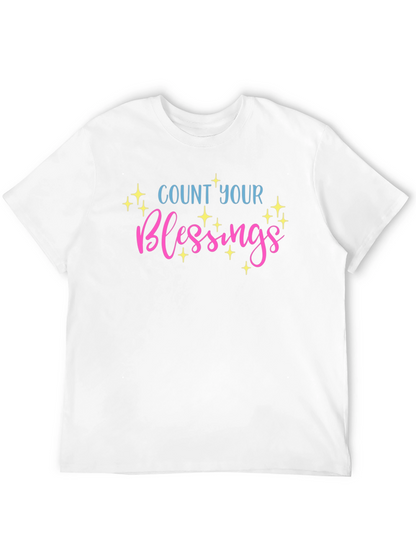Count Your Blessings Graphic T-Shirt - Black