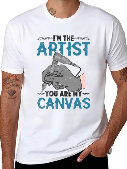 Artist Canvas T-Shirt - Tattoo Design