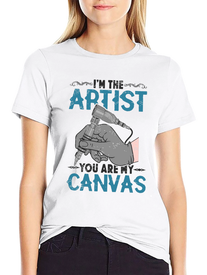 Artist Canvas T-Shirt - Tattoo Design