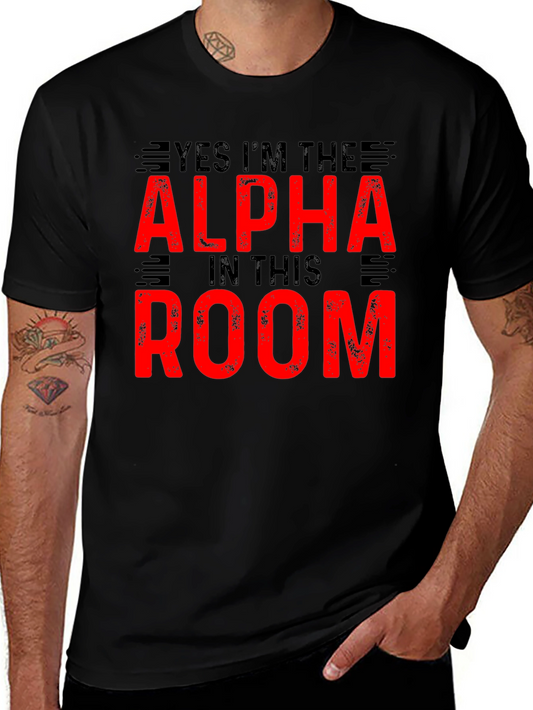 Alpha in The Room Graphic Tee - Black Cotton T-Shirt