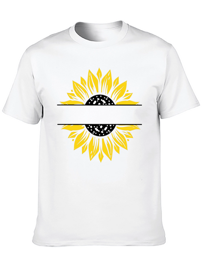 Sunflower Graphic T-Shirt - Modern Split Design