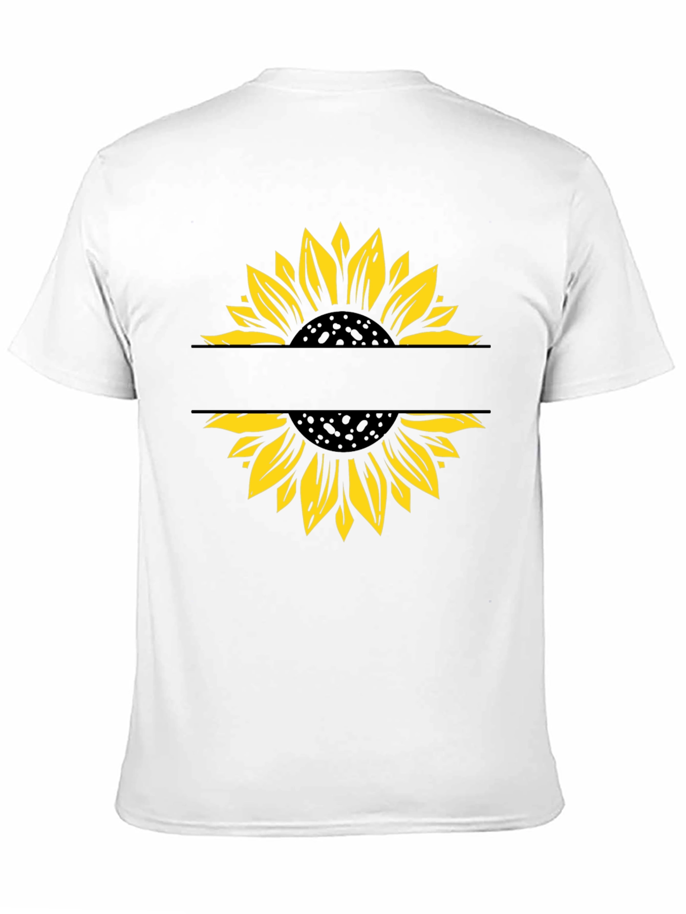 Sunflower Graphic T-Shirt - Modern Split Design