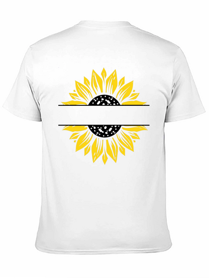 Sunflower Graphic T-Shirt - Modern Split Design