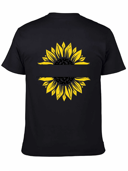 Sunflower Graphic T-Shirt - Modern Split Design