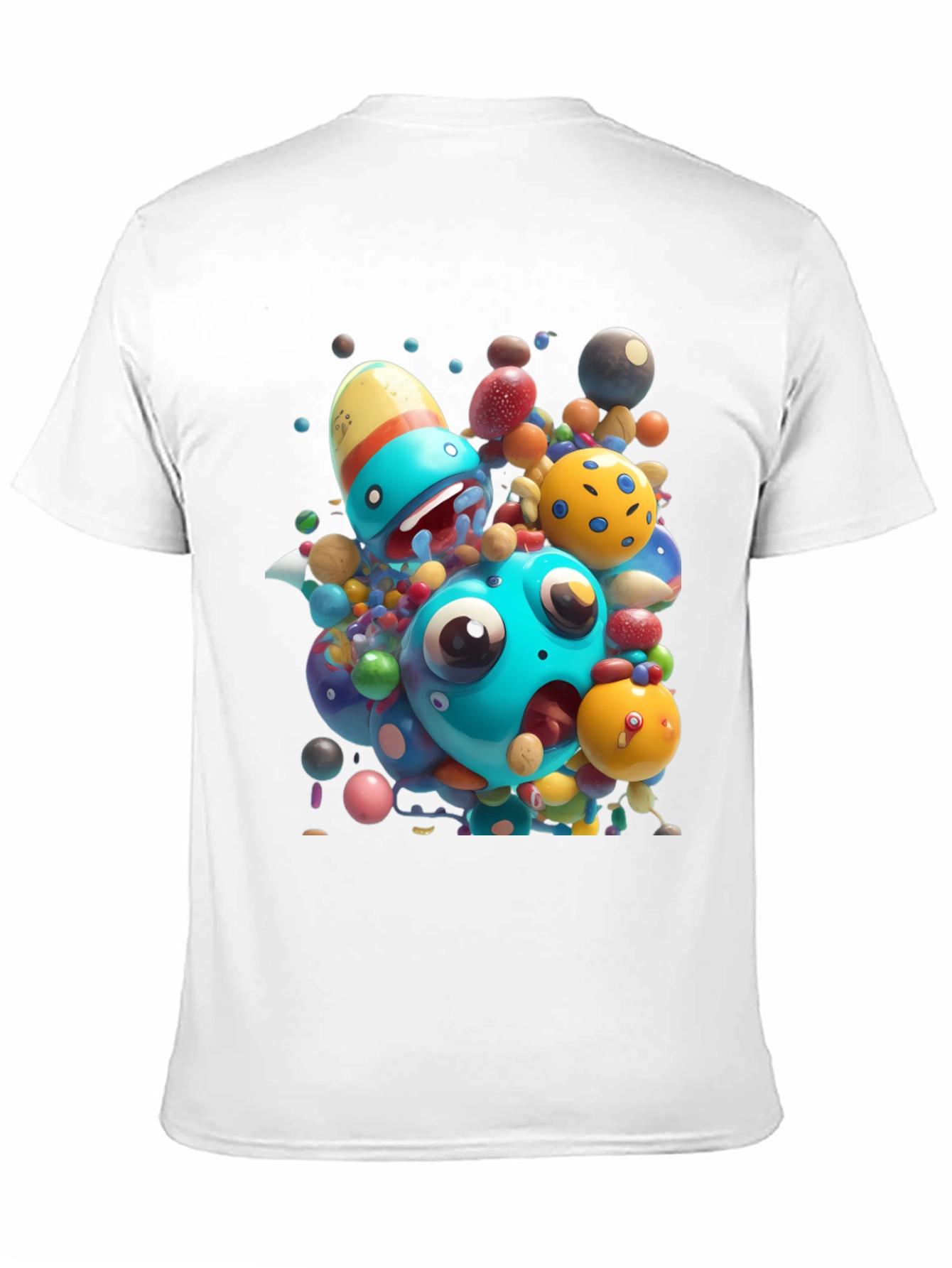 Cartoon Monster Graphic Black T-Shirt