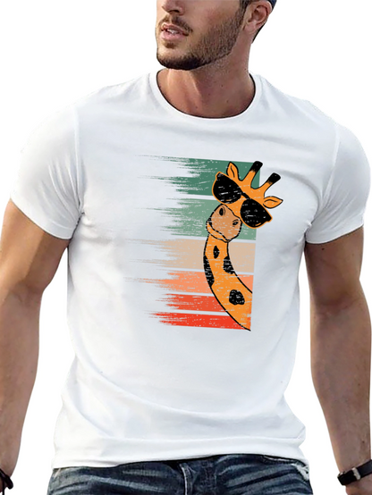 Cool Giraffe Retro Style T-Shirt