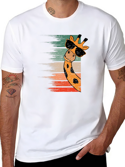 Cool Giraffe Retro Style T-Shirt