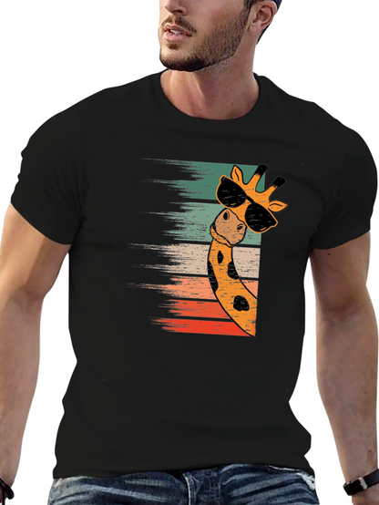Cool Giraffe Retro Style T-Shirt