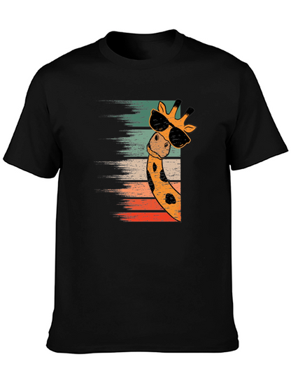 Cool Giraffe Retro Style T-Shirt