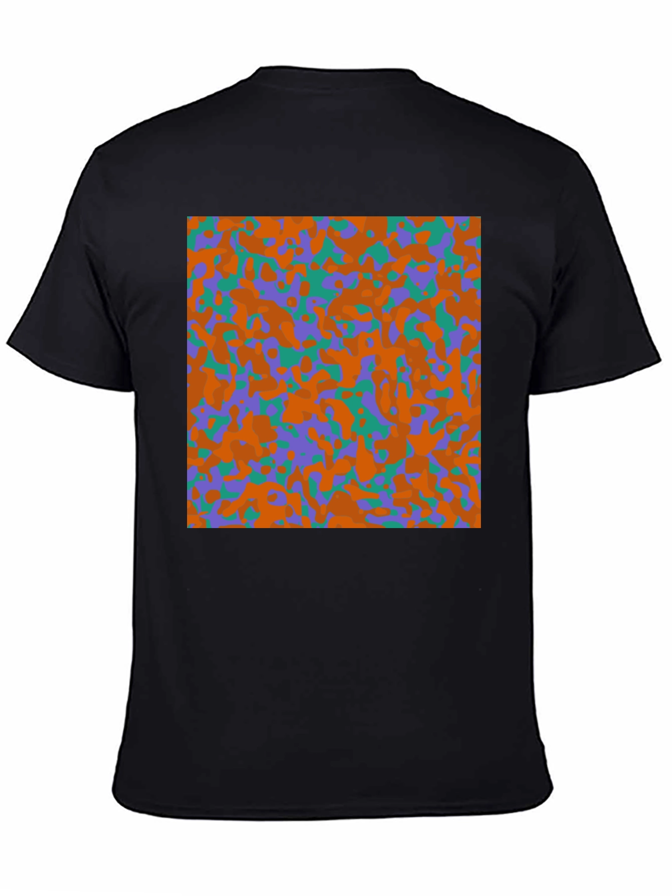 Camouflage Pattern Black T-Shirt