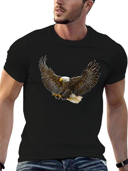 Bald Eagle Graphic T-Shirt - Mens Black Tee
