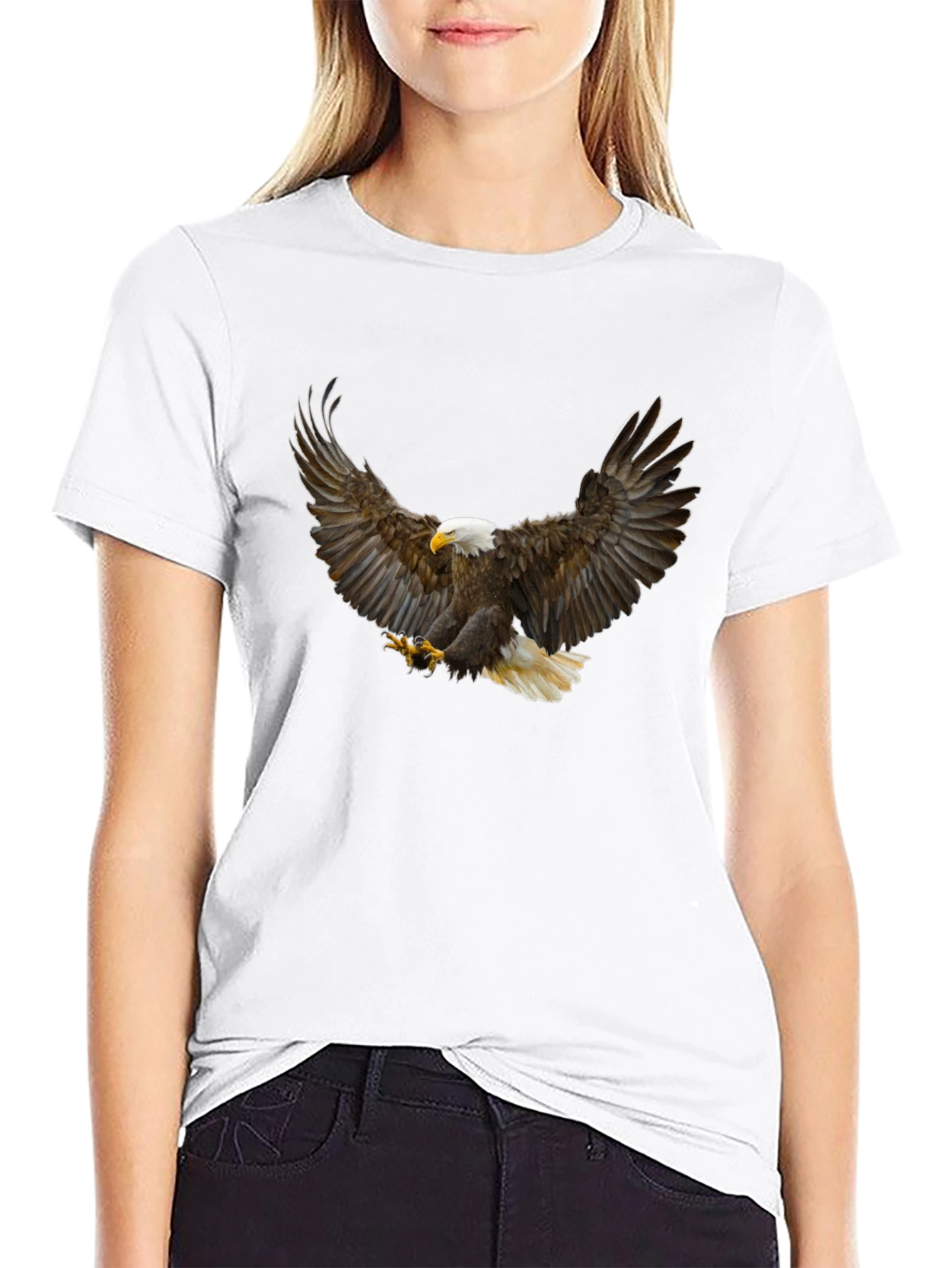 Bald Eagle Graphic T-Shirt - Mens Black Tee