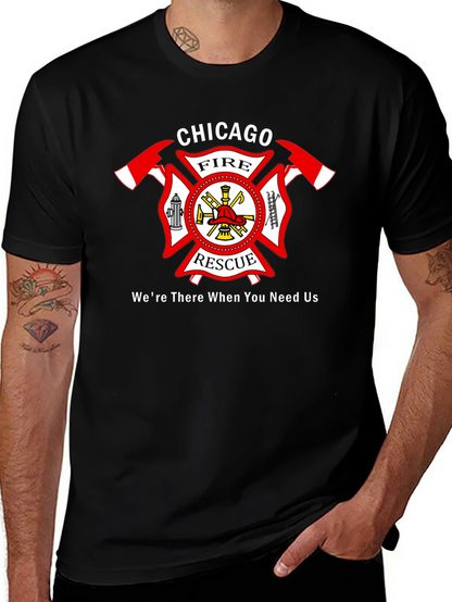 Chicago Fire Rescue Black T-Shirt