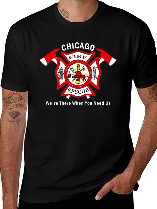 Chicago Fire Rescue Black T-Shirt