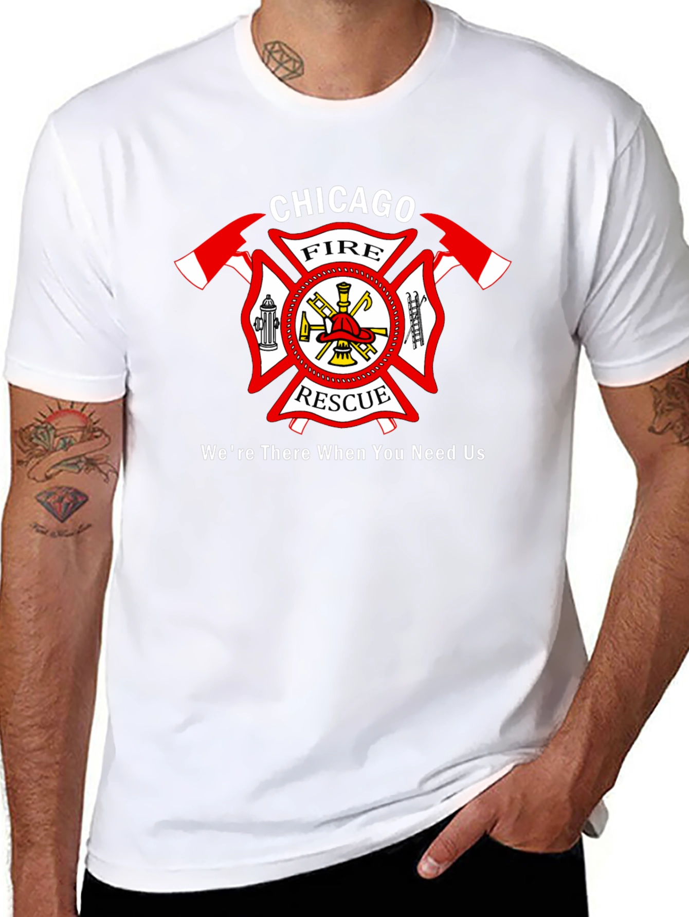 Chicago Fire Rescue Black T-Shirt
