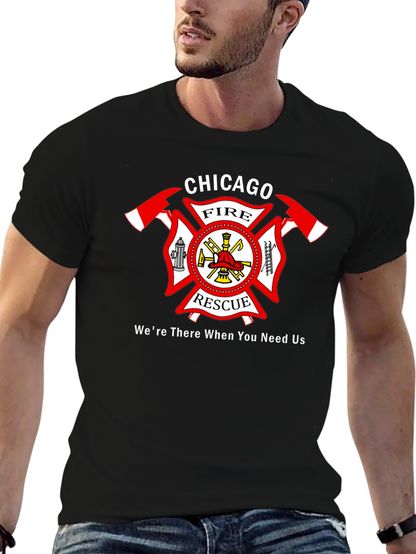 Chicago Fire Rescue Black T-Shirt