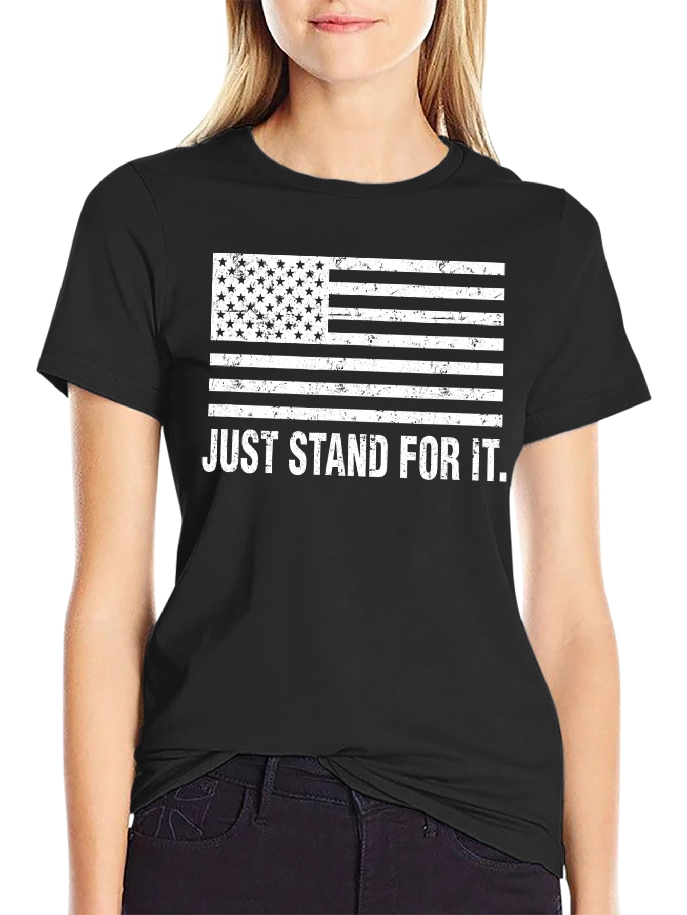Just Stand For It American Flag T-Shirt