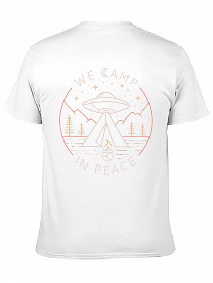 We Camp in Peace Alien UFO Graphic Tee
