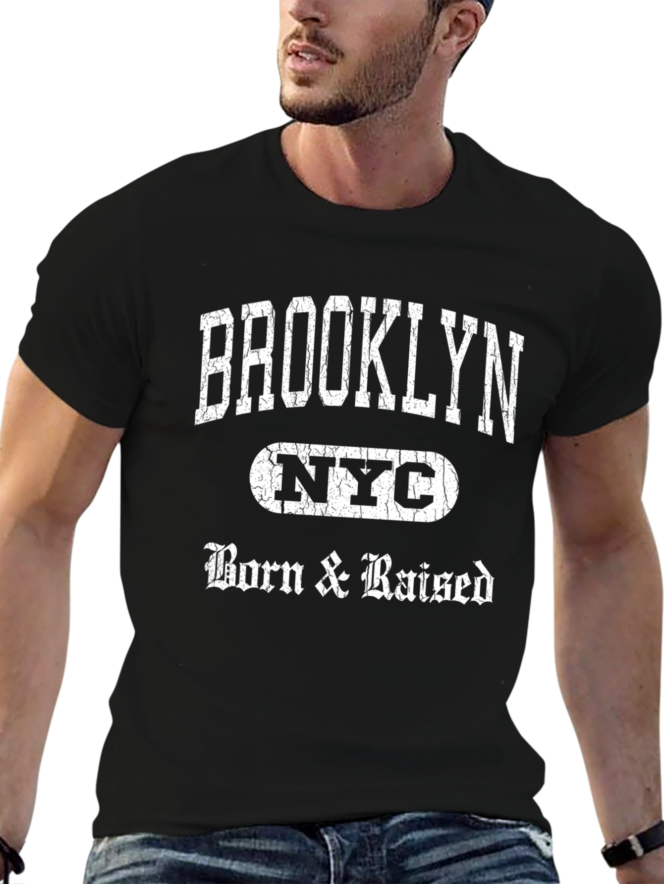 Brooklyn NYC Born & Raised Graphic T-Shirt