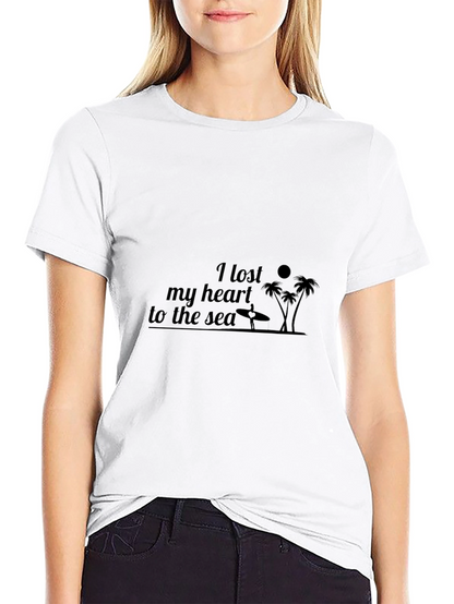 Lost My Heart to the Sea Black Graphic Tee
